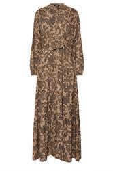 LTS Tall Women's Natural Brown Tie Waist Maxi Dress | Long Tall Sally 6