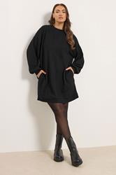 YOURS Plus Size Black Cable Knit Jumper Dress | Yours Clothing 3