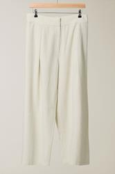 EVANS Plus Size Natural Brown Tailored Linen Trousers | Evans 6