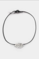  Silver Tone Floral Diamante Choker Necklace | Yours Clothing 3