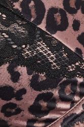 YOURS Plus Size Pink Leopard Print Satin T-Shirt Bra | Yours Clothing 5