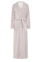 LTS Tall Stone Brown Luxury Soft Fleece Maxi Dressing Gown