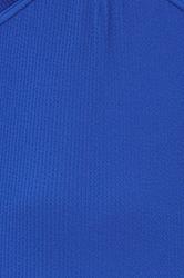 YOURS Plus Size Cobalt Blue Buckle Textured Swimsuit | Yours Clothing 6