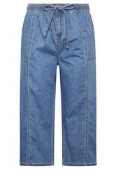 YOURS Curve Mid Blue Cropped Jeans