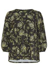 EVANS Curve Plus Size Paisley Print Pleat Front Top | Evans 5