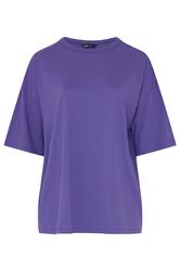 YOURS Curve Purple Boxy T-Shirt