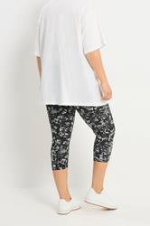 YOURSET 2 PACK Plus Size Grey Swirl Cropped Leggings | Yours Clothing 6