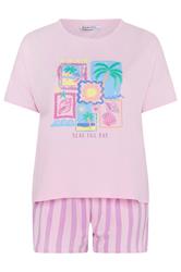 YOURS Curve Pink 'Seas The Day' Pyjama Set