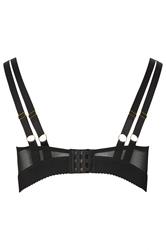 PLAYFUL PROMISES Black Candace Balcony Underwired Bra | Yours Clothing 8