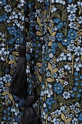 YOURS Plus Size Blue Ditsy Floral Print Frill Top | Yours Clothing 4