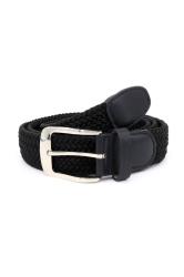 D555 Black Plaited Belt