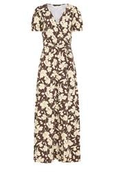 LTS Tall Brown Floral Wrap Maxi Dress