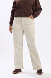 YOURS Plus Size Cream Wide Leg Denim Jeans | Yours Clothing 3