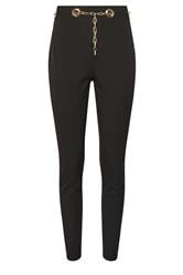 STAR Black Eyelet Chain Waist Trousers | StarByJM 6