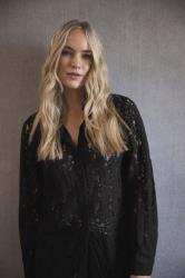 LTS Tall Black Lace Long Sleeve Shirt | Long Tall Sally 1