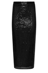 PixieGirl Petite Black Sequin Embellished Maxi Skirt