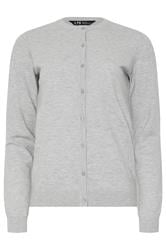 LTS PREMIUM Tall Light Grey Button Down Cardigan