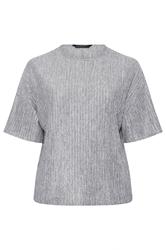 LIMITED COLLECTION Plus Size Grey Ribbed Top | Yours Clothing 5