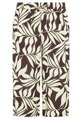 M&Co Petite Purple Leaf Print Cropped Trousers 6