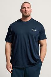JACK & JONES Big & Tall Navy Blue T-Shirt & Shorts Set | BadRhino 1