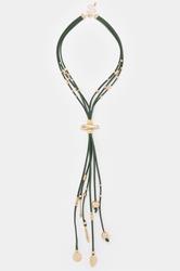 Gold Tone Cord Beaded Necklace | Yours Clothing 3