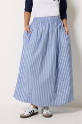 PixieGirl Petite Women's Blue Stripe Maxi Skirt | PixieGirl  1
