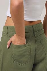 PixieGirl Petite Women's Green Non-Stretch Cotton Barrel Jeans | PixieGirl 6