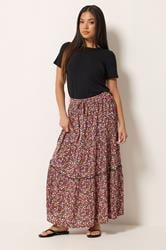 M&Co Petite Pink Ditsy Floral Maxi Skirt | M&Co 1