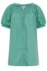 LTS Tall Women's Teal Green Linen Button Blouse | Long Tall Sally 5