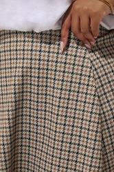 LIMITED COLLECTION Plus Size Brown Dogtooth Check Skirt | Yours Clothing 4