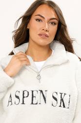 YOURS Plus Size Cream 'Aspen Ski' Teddy Borg Fleece | Yours Clothing 4