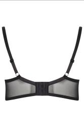 YOURS Plus Size Black Lace Strap Detail Satin Underwired Bra | Yours Clothing 6