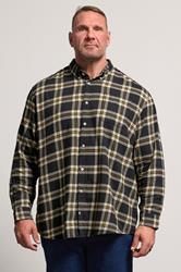 JACK & JONES Big & Tall Black Classic Flannel Checked Shirt | BadRhino 3