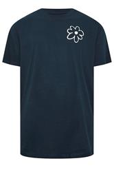 BadRhino Big & Tall Navy Blue Extra Long Flower Graphic T-Shirt | BadRhino 6