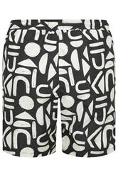 BadRhino Big & Tall Black & White Abstract Swim Shorts | BadRhino 7