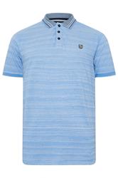 BadRhino Big & Tall Light Blue Jacquard Polo Shirt