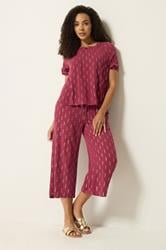 M&Co Berry Red Foil Detail Blouse | M&Co 4