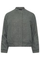 PixieGirl Petite Women's Grey Boucle Bomber Jacket | PixieGirl 5