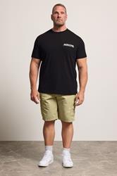 JACK & JONES Big & Tall 2 PACK Neutral And Olive Green Cargo Shorts | BadRhino 2