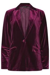 M&Co Berry Red Velvet Blazer | M&Co 6