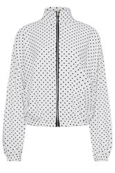 LTS Tall Women's White Polka Dot Funnel Neck Jacket | Long Tall Sally 9