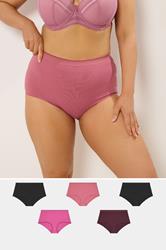 YOURS 5 PACK Plus Size Purple Full Briefs | Yours Clothing 1