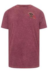 BadRhino Big & Tall Red Acid Wash 'Nevada Motorheads' Slogan T-Shirt | BadRhino 8