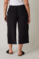EVANS Plus Size Black Crepe Wide Leg Trousers | Evans  2