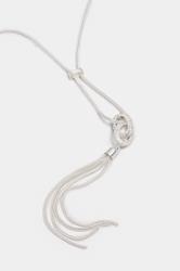 Silver Tone Diamante Link Long Necklace | Yours Clothing 2