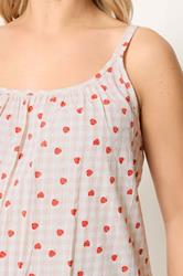 YOURS Curve Pink Gingham Strawberry Print Swing Vest | Yours Clothing  4