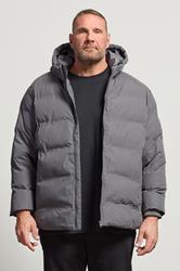JACK & JONES Big & Tall Grey Puffer Jacket | BadRhino 3