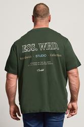 JACK & JONES Big & Tall Duffel Green Studio Graphic T-Shirt | BadRhino 2