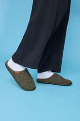 JACK & JONES Olive Green Mule Slippers | BadRhino 3