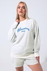 LIMITED COLLECTION Plus Size White Ditsy Floral 'Blooming' Sweatshirt | Yours Clothing 3